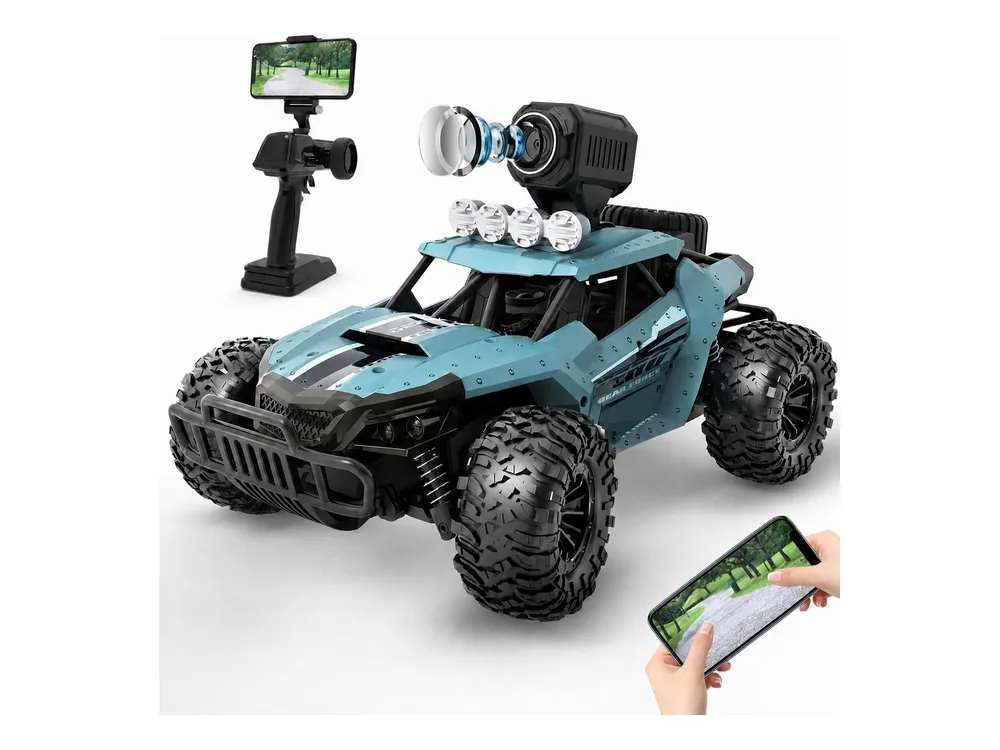 DEERC 1:16 FPV Camera RC Truck — Blue