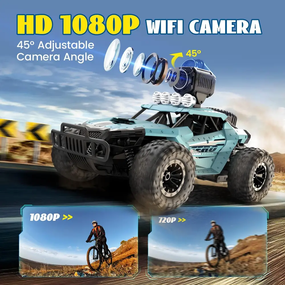 DEERC 1:16 FPV Camera RC Truck product features