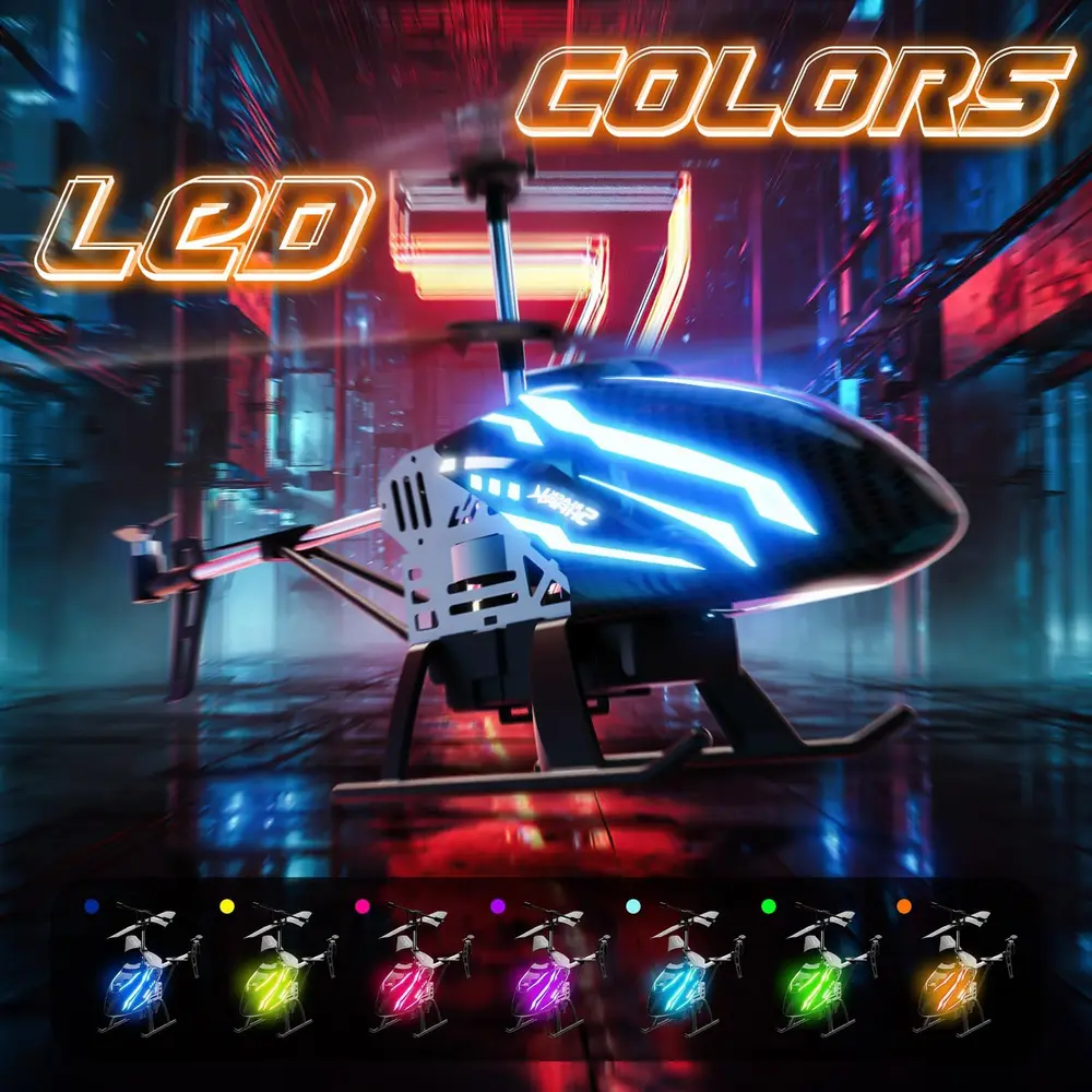 DEERC DE23 LED RC Helicopter product features