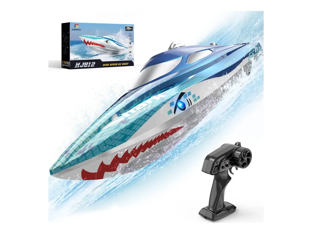 DEERC HJ812 Shark RC Racing Boat — Blue