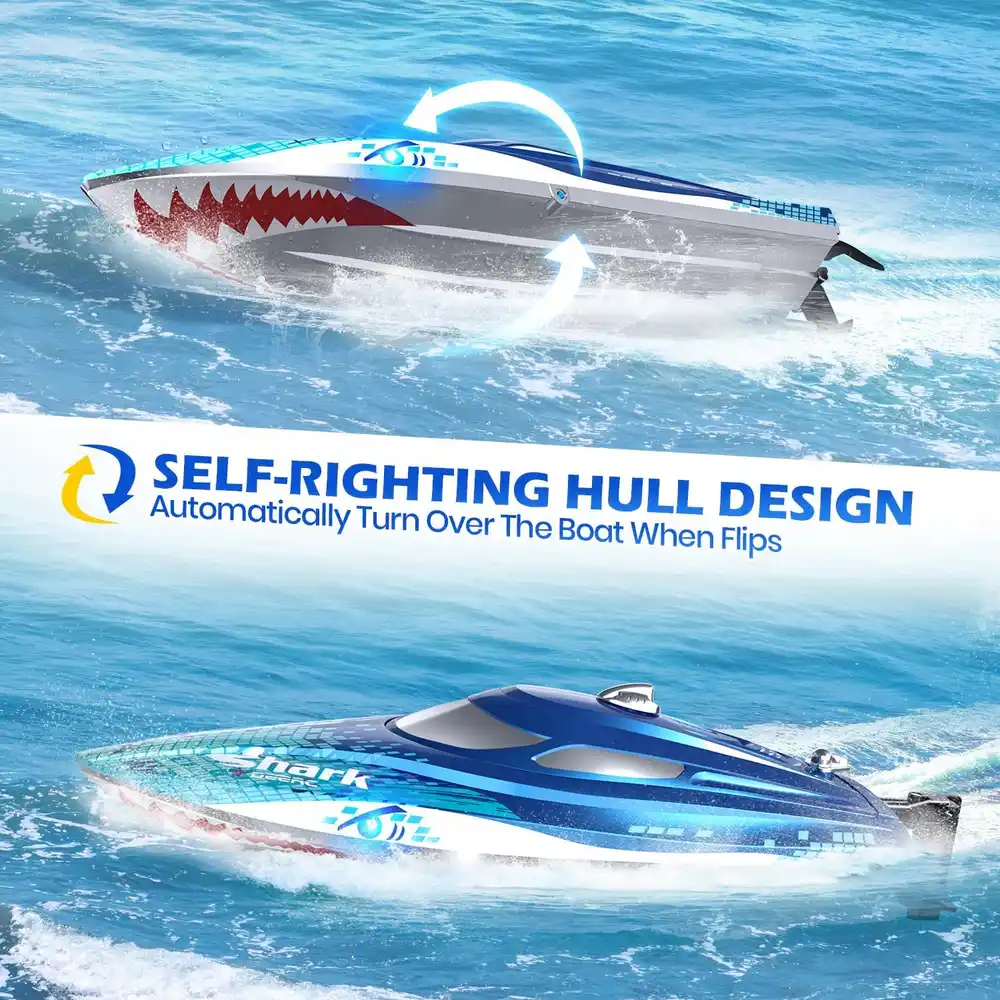 DEERC HJ812 Shark RC Racing Boat product features