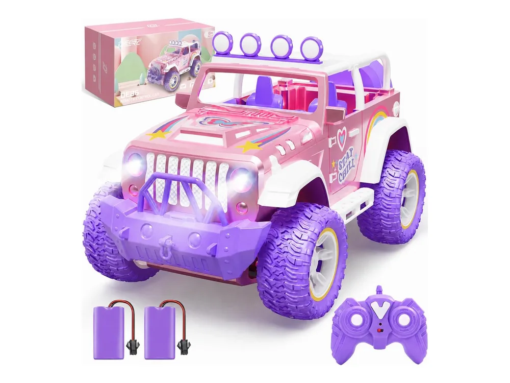 DEERC DE86 RC SUV with Mist & Music — Pink