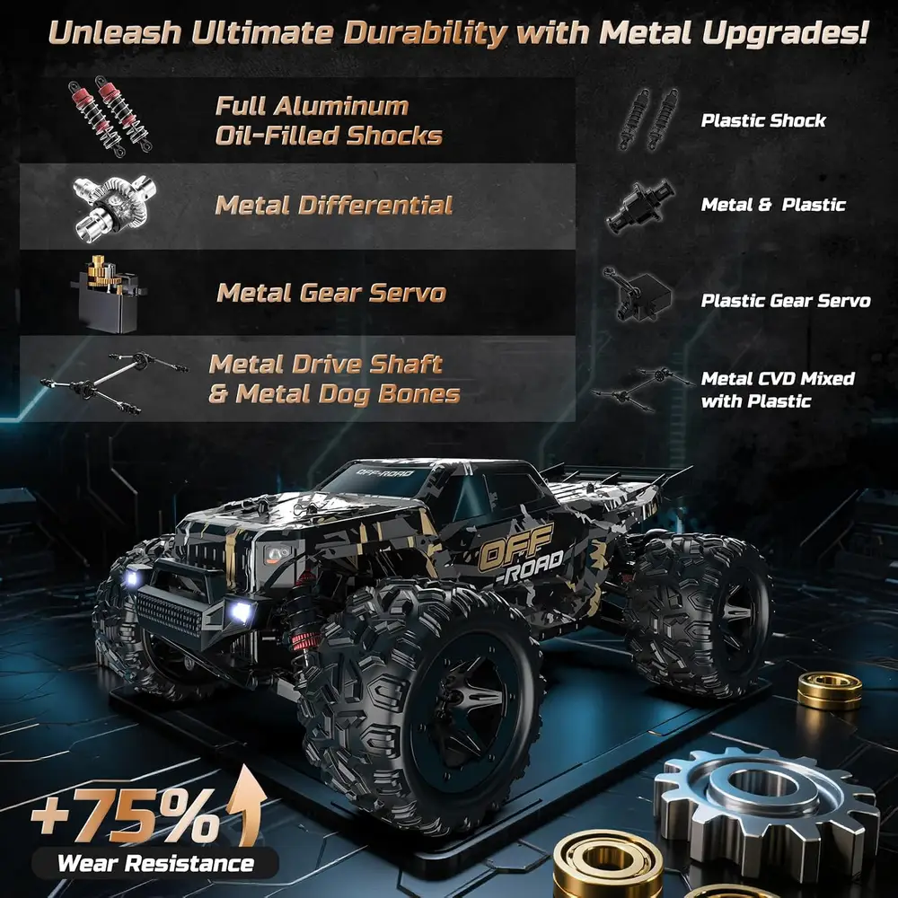 DEERC 9309E RC Off-Road Truck product features