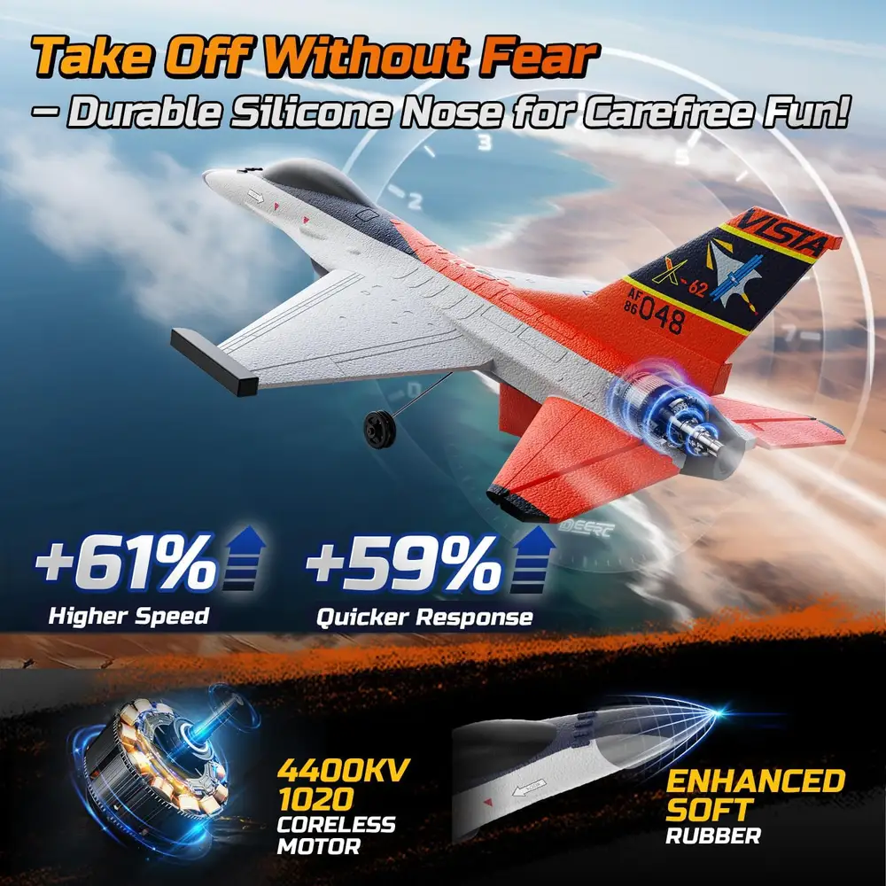 DEERC X-62A Vista 4CH RC Jet product features