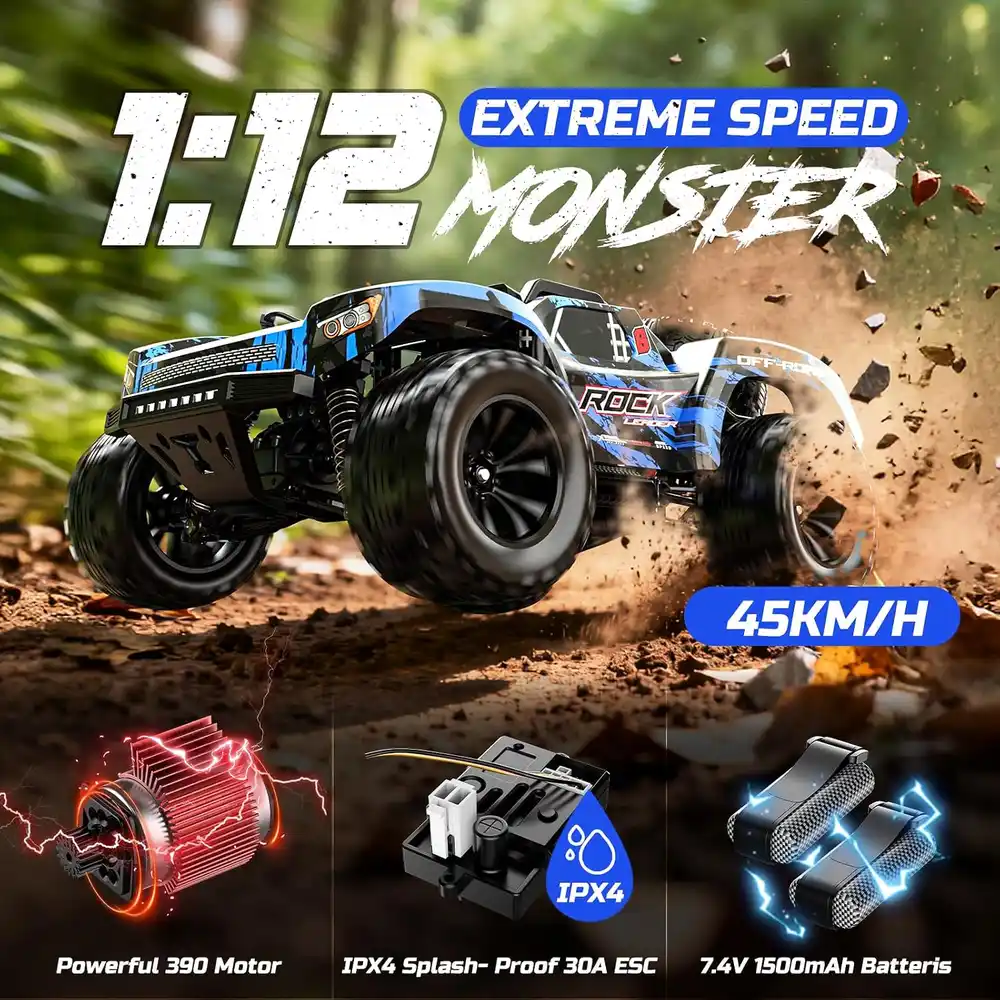 DEERC 9006E RC truck feature illustration