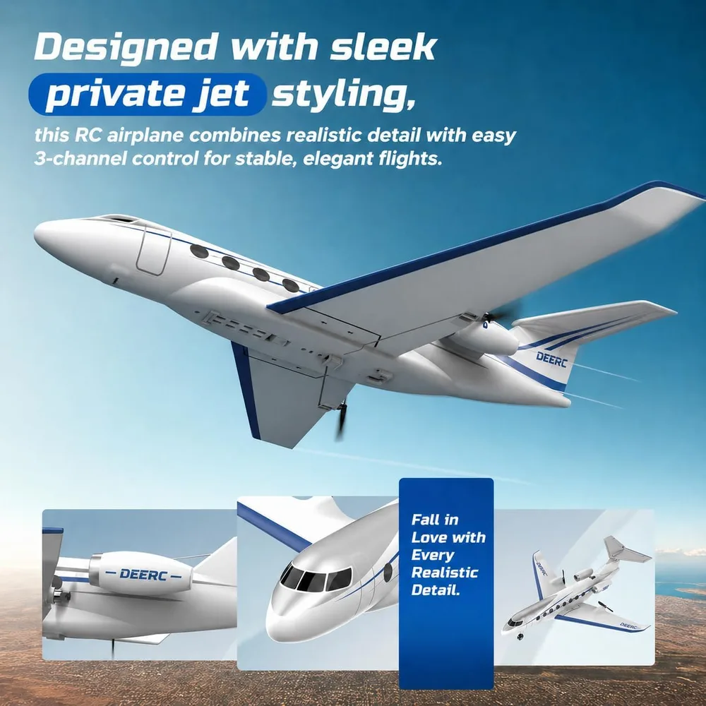 DEERC Z67 Private Jet RC Plane product features