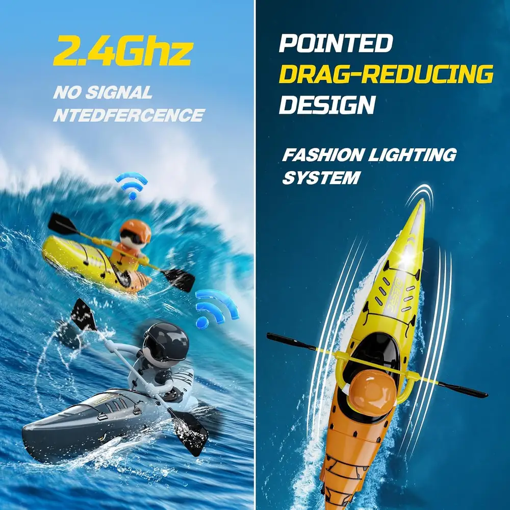 DEERC DE96 RC Kayak Boat product features