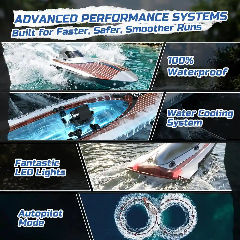 DEERC TX766 & HJ812 RC Boat Bundle image 4