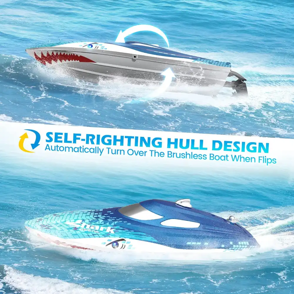 DEERC TX766 & HJ812 RC Boat Bundle image 5