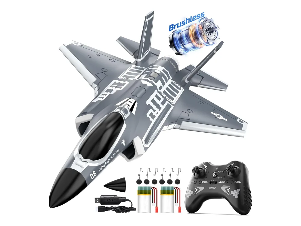 DEERC F35 4CH Brushless RC Jet — Gray
